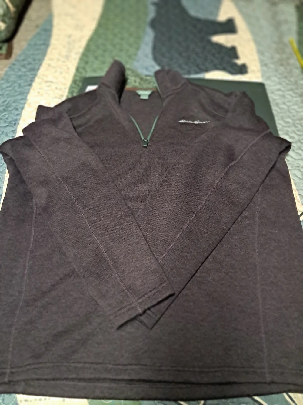 Eddie Bauer Men's 1/4-Zip Sweater - Burgundy Wine
